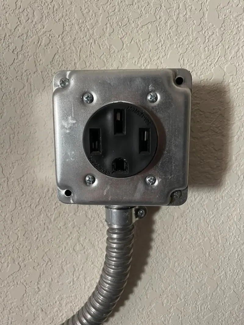 NEMA 14-50 outlet installed for Electrical Panel Upgrade in Dorr