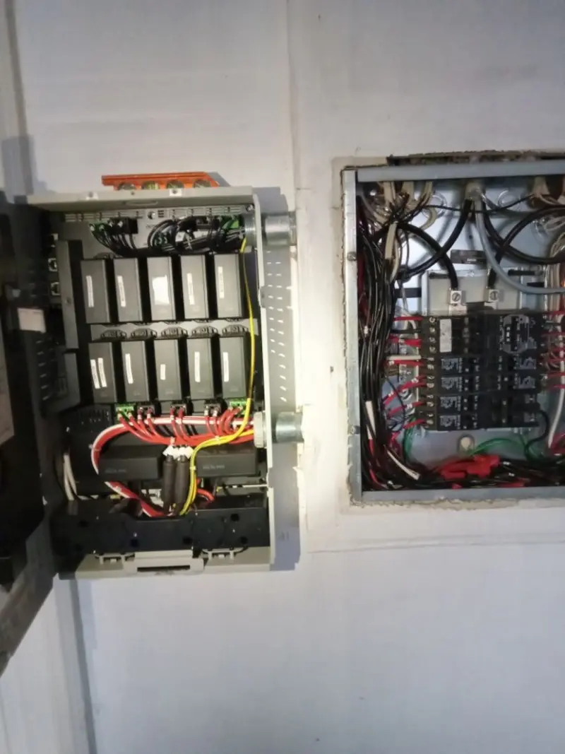 Electrical panel upgrade completed for Security Camera Wiring in Dorr